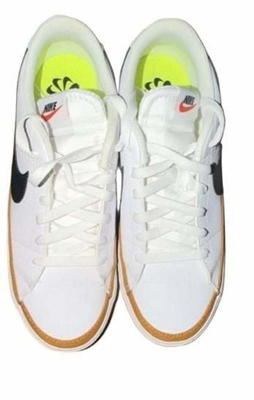 Nike Women's Court Legacy NN White Black Desert Ochre Sneakers DH3161-100 Size 9